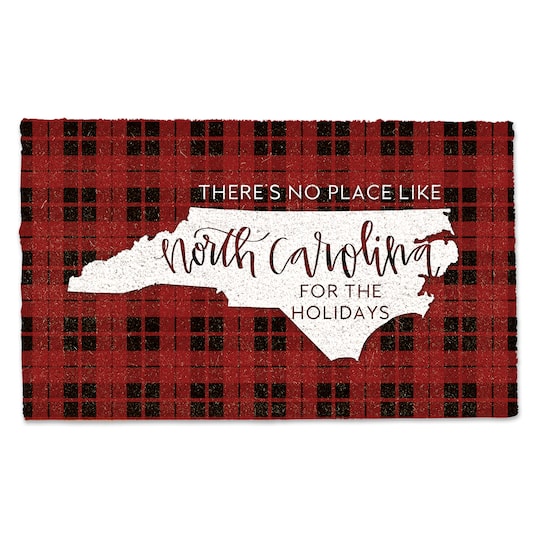 There's No Place Like North Carolina for the Holidays Doormat